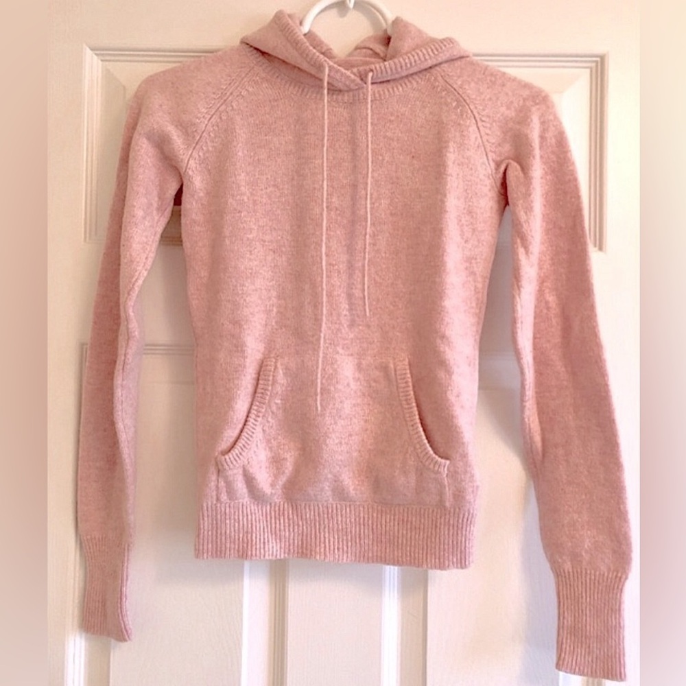 ❄️ PINK HOODED WOOL BLEND SWEATER - XS/XXS